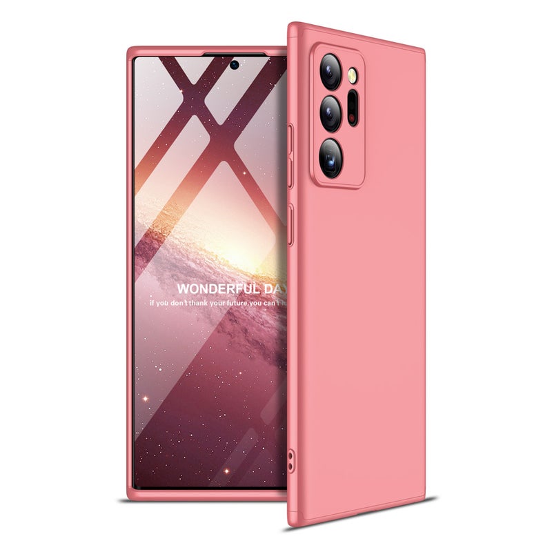 Generic (Unbranded) غطاء هاتف محمول لجهاز سامسونج نوت 20/نوت 20 ألترا/M31S حماية كاملة بزاوية 360 درجة باللون الوردي الذهبي - Image 1