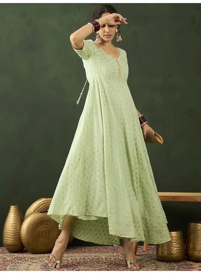 AKS  Self Designed V-Neck Maxi Dress for Women | Best Price UAE