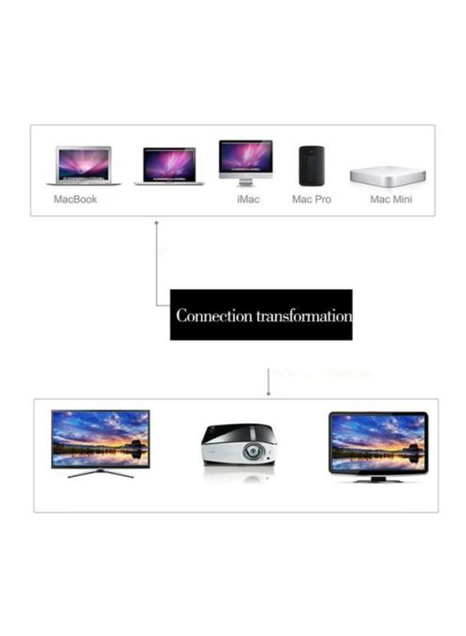 NIBEMINENT Male DP To HDMI Adapter Cable White  - Image 3