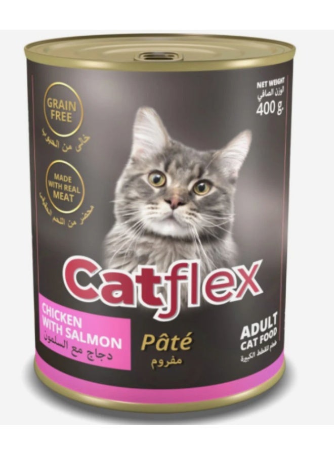 CAT FLEX Adult Cat Food, Chicken & Salmon Delight, 400g Pack