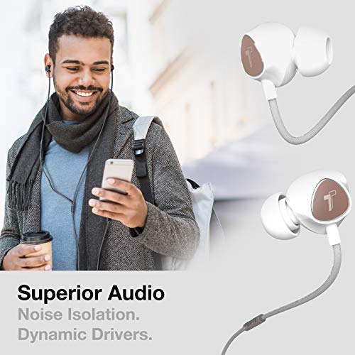 Thore iPhone Earphones (Apple MFi Certified) V110 in Ear Braided Wired Lightning Earbuds (Sweat/Water Resistant) Headphones with Mic/Volume Remote for iPhone 12/13/14 Pro Max - Gold - Image 4
