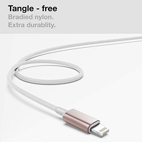 Thore iPhone Earphones (Apple MFi Certified) V110 in Ear Braided Wired Lightning Earbuds (Sweat/Water Resistant) Headphones with Mic/Volume Remote for iPhone 12/13/14 Pro Max - Gold - Image 3