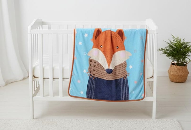 Butterthief Light Weight Cartoon Printed Blanket 100 x140 cm, 0-5 Years Soft Flannel for All Seasons Reversible Baby Blanket for Kids Toddlers New Born Boys & Girls - Image 4