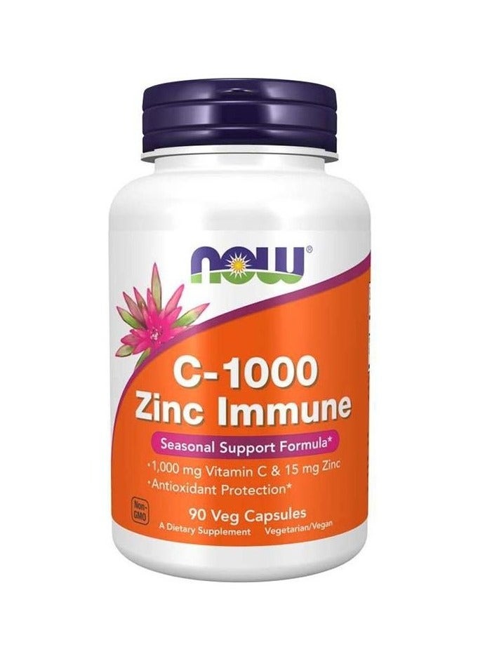 now Vitamin C-1000 Zinc Immune 90 Veg Capsules