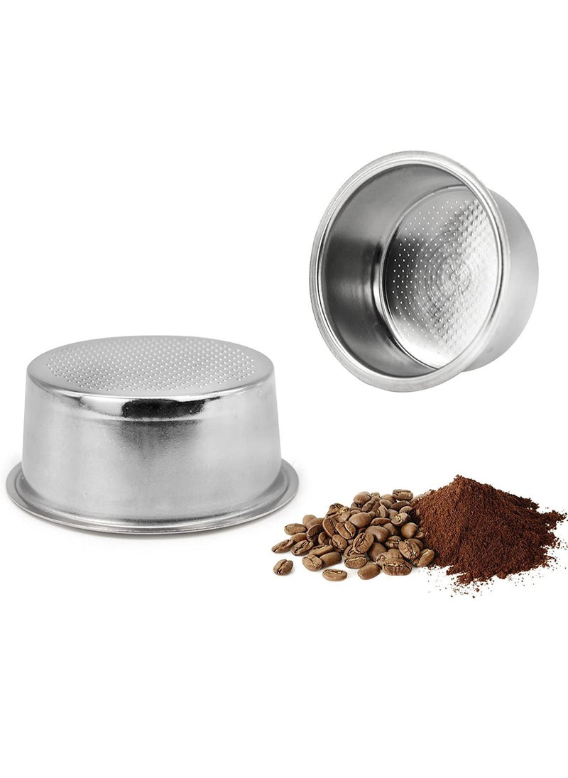 MIBRU Coffee Espresso Filter Basket 51mm Stainless Steel Double Cup Powder Bowl Reusable Replacement For Portafilter Breville Delonghi Machine non-pressurized Porous 51  - Image 3