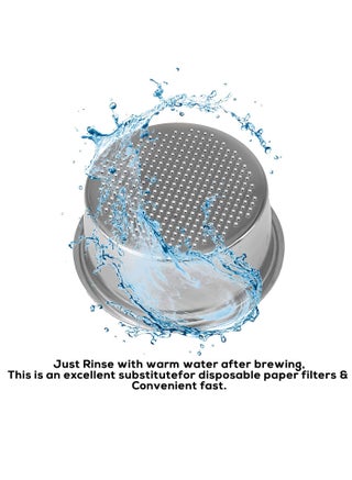 MIBRU Coffee Espresso Filter Basket 51mm Stainless Steel Double