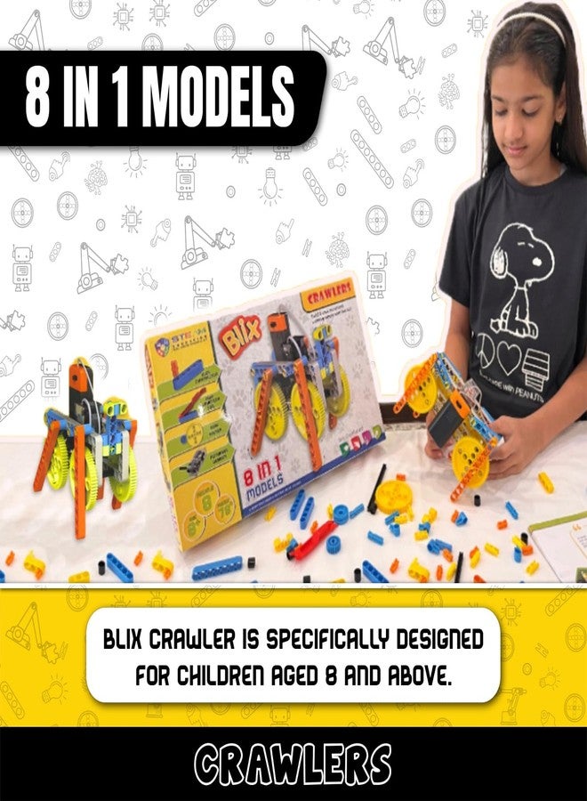 بليكس لعبة Blix Crawlers التعليمية، مناسبة للأطفال من عمر 8 سنوات فما فوق، مجموعة بناء تعليمية يمكنك تركيبها بنفسك، ألعاب بناء، لون أخضر - Image 2