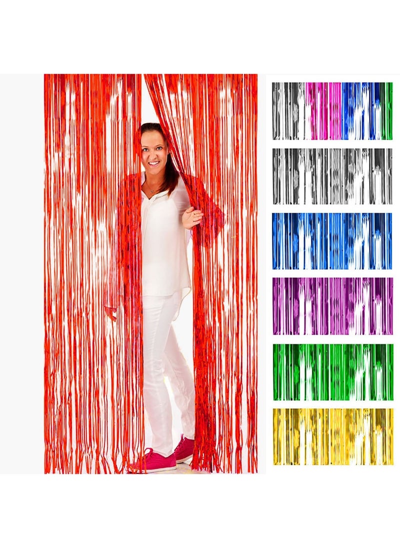 Glitter Curtain Red Plastic 200x100cm Backdrop