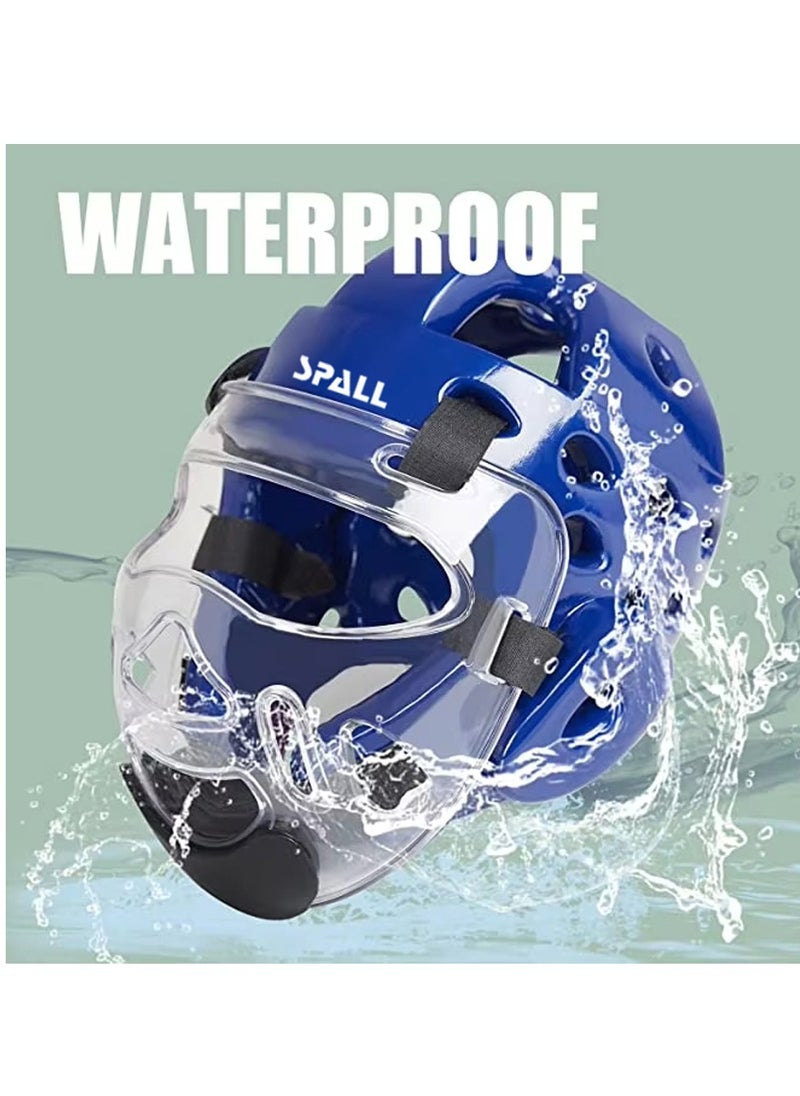 Spall Boxing Headgear with Protection Frame for Adults Kids, Safety Head Guard,Brace Head Protection,PU Leather Boxing Helmet for Traning Kickboxing MMA Muay Thai Sparring Martial Arts Karate Taekwondo  - Image 5