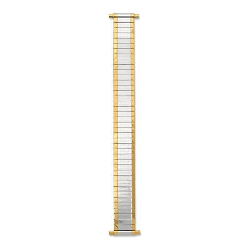Speidel Men’s Stainless Steel Comfortable Stretch Watch Band, Dual Tone Replacement Strap, 16-22mm, Straight End with No Clasp Extra Long - Image 2