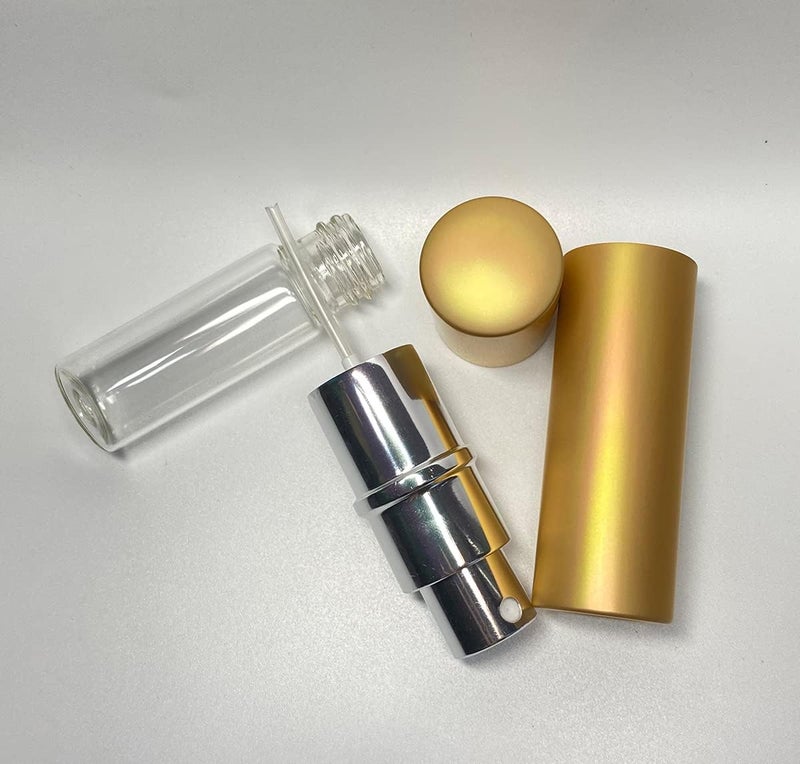ZbFwmx 20 Pack Set 10ML Protable Refill Bulk Atomizer Spray Travel Perfume Bottle Hydrating Empty Bottle (20Pack Metal Gold) - Image 2