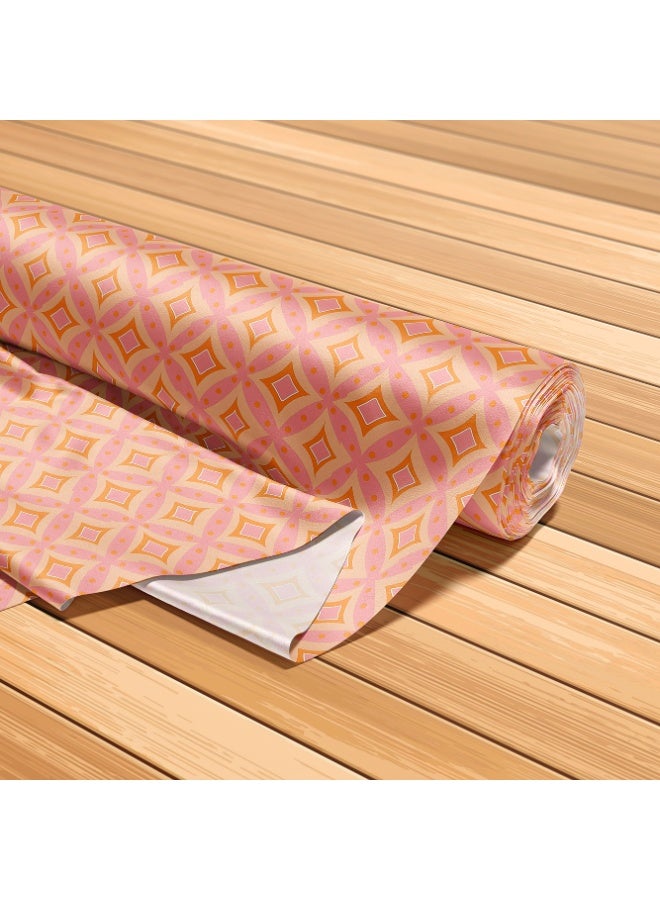 فيلاتو Ø¬Ù„Ø§Ø¨ÙŠØ© Ù…Ø®ÙˆÙŠØ± Ù…Ù† Ù‚Ù…Ø§Ø´ Ø­Ø±ÙŠØ± Ø§Ù„Ù„ÙŠÙ„ Ø¹Ø±Ø§Ù…Ù†ÙŠ Ø¨Ø§Ù„ÙŠØ§Ø±Ø¯Ø©ØŒ Ù†Ù‚Ø´Ø© Ù…Ø§Ø³ÙŠØ© ÙˆØ±Ø¯ÙŠØ© Ø¨Ø±ØªÙ‚Ø§Ù„ÙŠØ©ØŒ Ø®ÙŠØ§Ø·Ø© 58 Ø¨ÙˆØµØ© Ø¹Ø±Ø¶ - Image 5