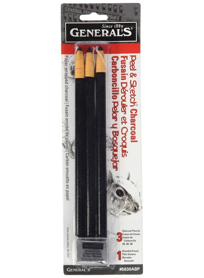 جينيرالز أقلام فحم بيل آند سكتش - عبوة من 3 قطع - Image 1