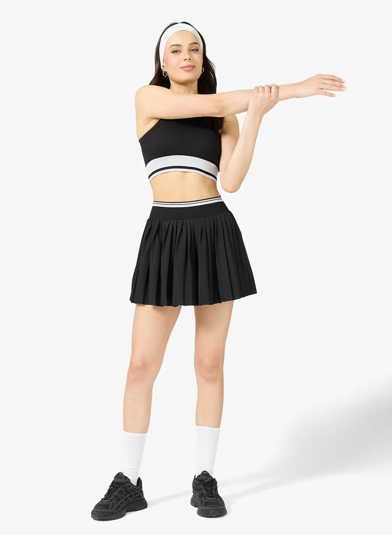 FRWD  Contrast Trim Sports Bra And Pleated Skirt Tennis & Padel Set for Women | Best Price UAE