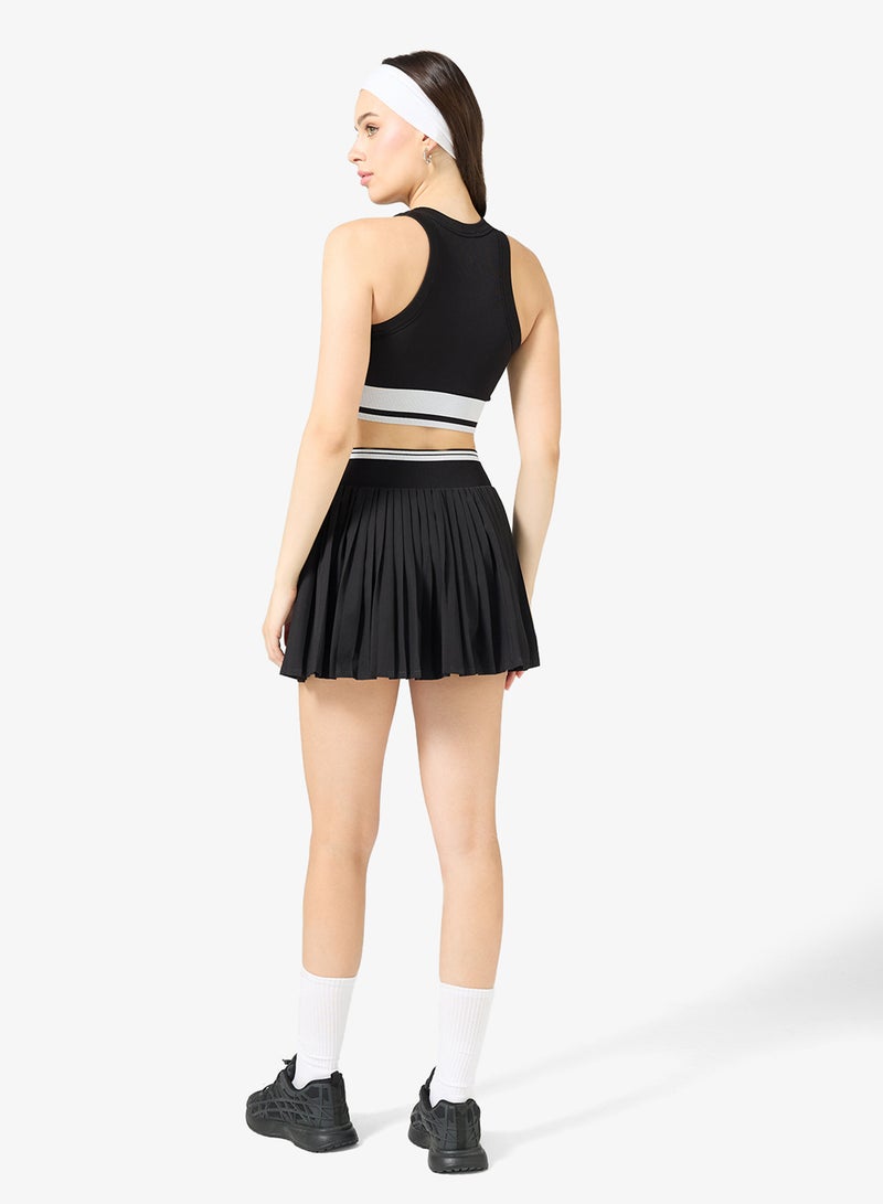 FRWD Contrast Trim Sports Bra & Pleated Skirt Tennis Set - Image 2
