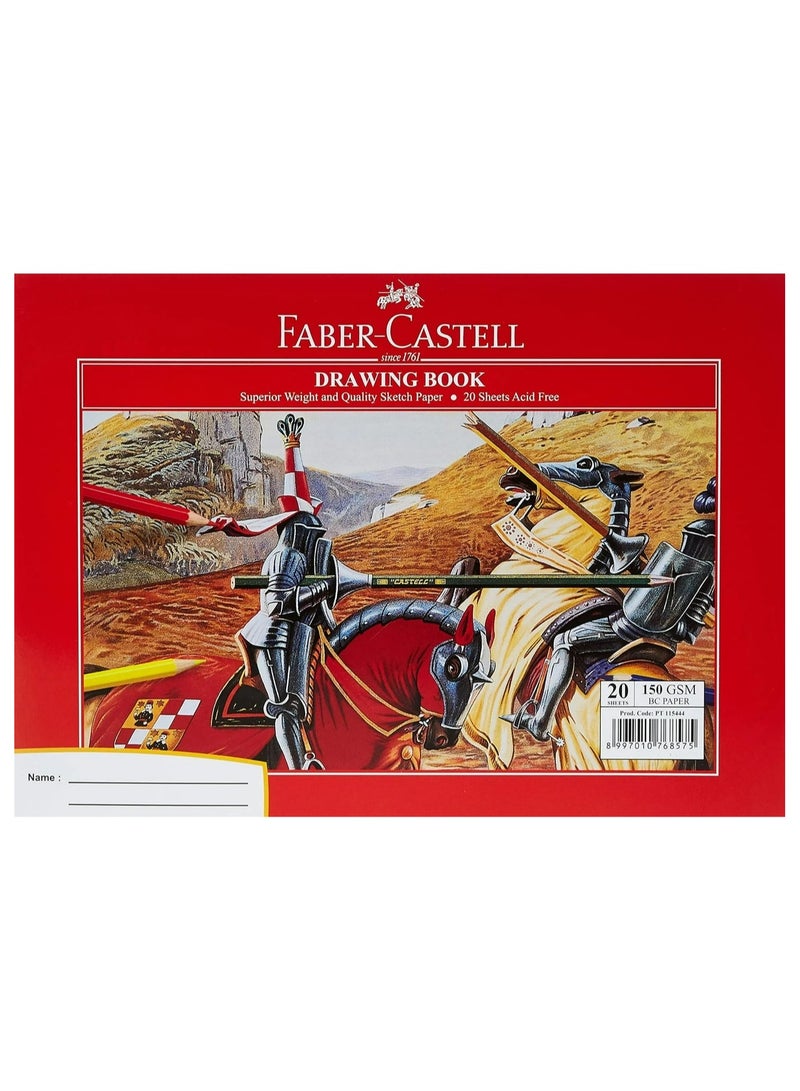 Faber-Castell A4 Drawing Book - 150gsm, 20 Pages, Ideal for Artistic Drawing and Painting - Image 1