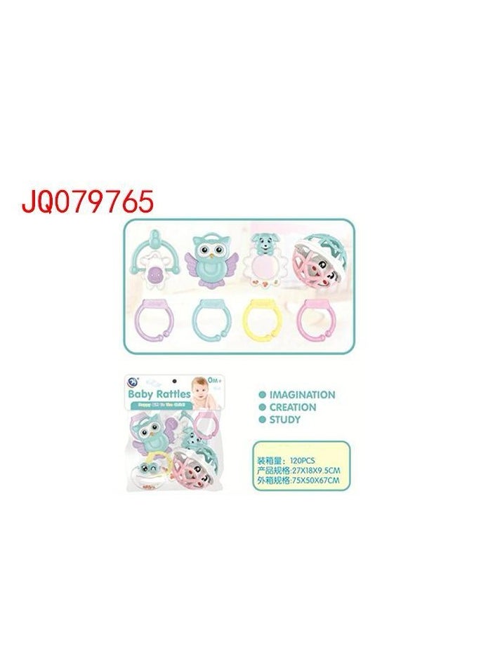 MUMS PLANET Set of rattles and teething toys for babies - cheerful colors and attractive designs _ Toy-Children's games  - Image 2