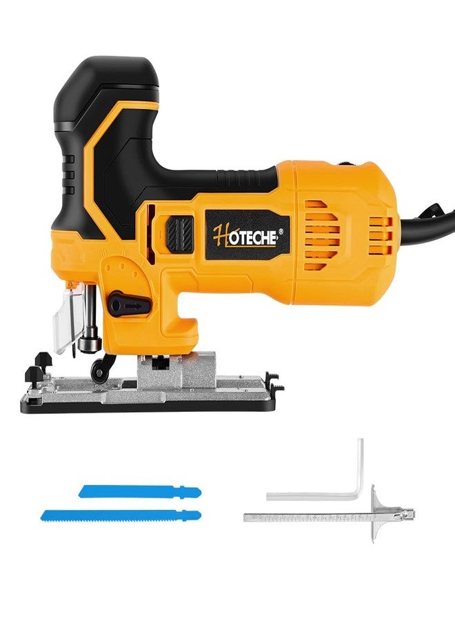 Hoteche 6.5-Amp Jig Saw Corded 6 Vriable Speed Jigsaw with LED Light and 2Pcs of Blades - Image 1