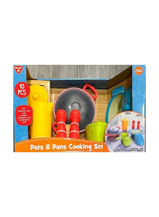 Playgo Pots & Pans Cooking Playset (10 Pieces) - Image 1