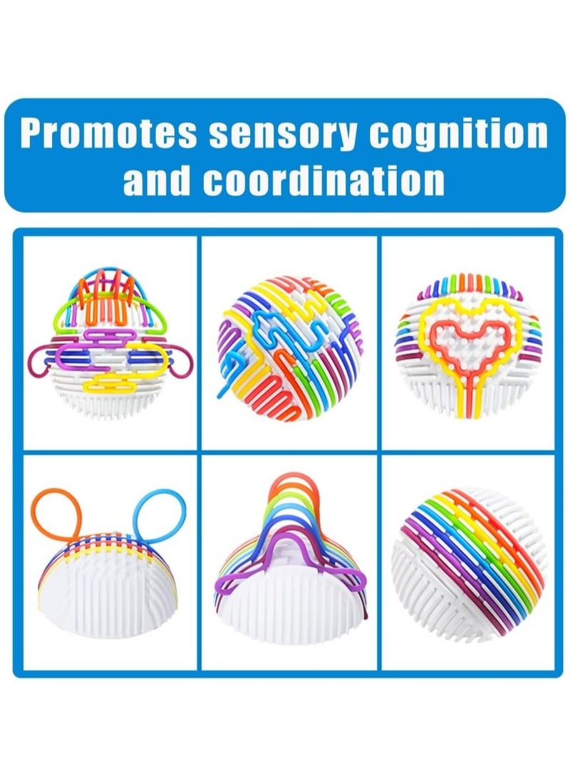 general Sensory Fidget Board Ball Toy, Activity Board, Split Design Rubber Ropes for Stress Relief, Focus, and Cognitive Development,Perfect for ADHD, Autism, Anxiety Relief & Occupational Therapy With 13 Strings - Image 5