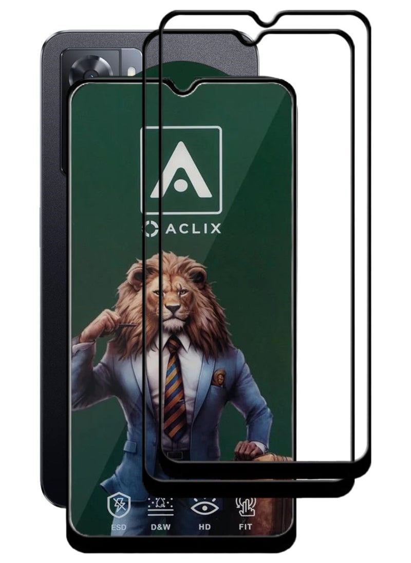 ACLIX 2 Pieces Antistatic ESD Dustproof Premium Quality High Definition Tempered Glass Screen Protector Designed For Oppo A57 - Image 1
