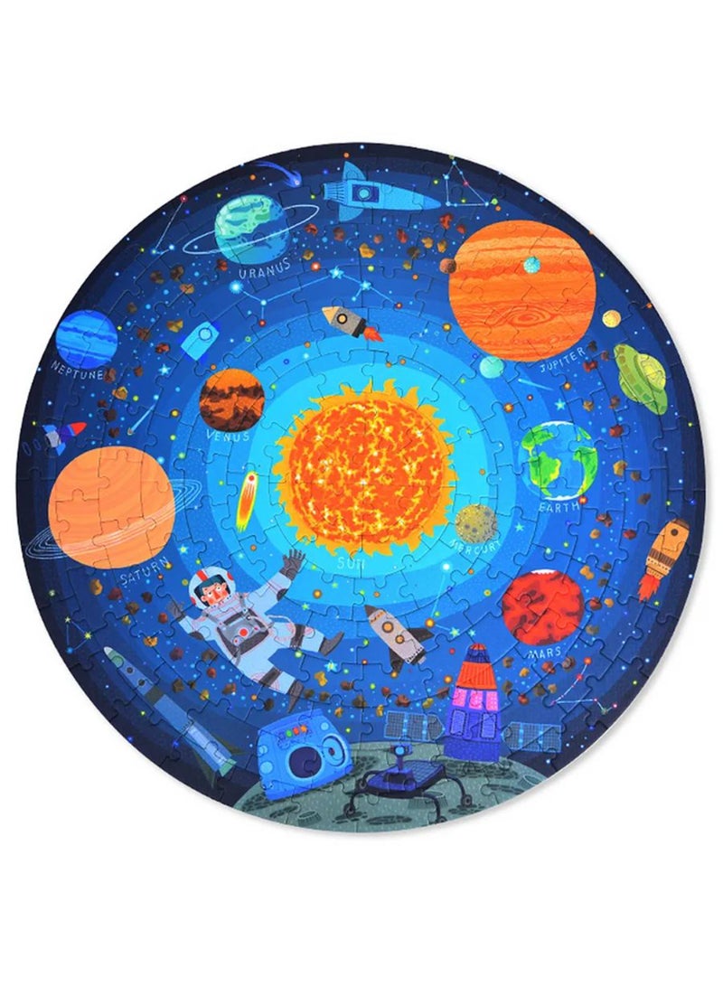 MiDeer Galaxy Space Puzzle for Kids – 150 Piece Circular Jigsaw Puzzle, Educational Space Theme, Encourages Problem-Solving, Hand-Eye Coordination & Spatial Awareness, Ages 3+ - Image 5