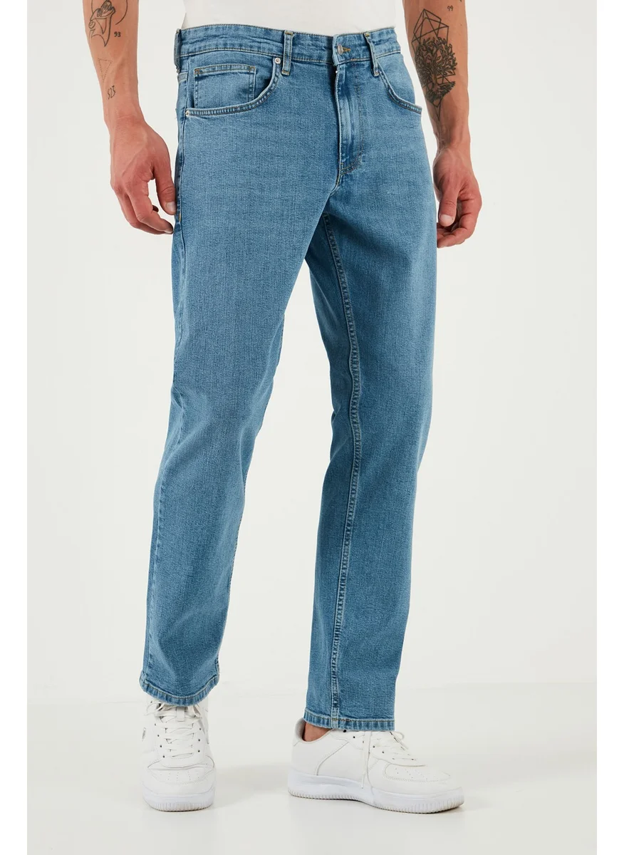 Buratti Stretch Cotton Comfort Fit High Waist Straight Leg Jeans Men's Jeans 4400S51TEXAS