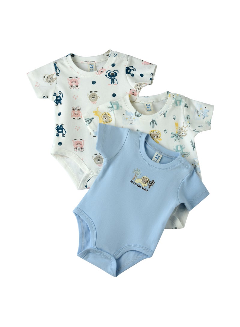 Tiny Hug NEWBORN BOYS BODYSUIT PACK OF 3 - Image 1