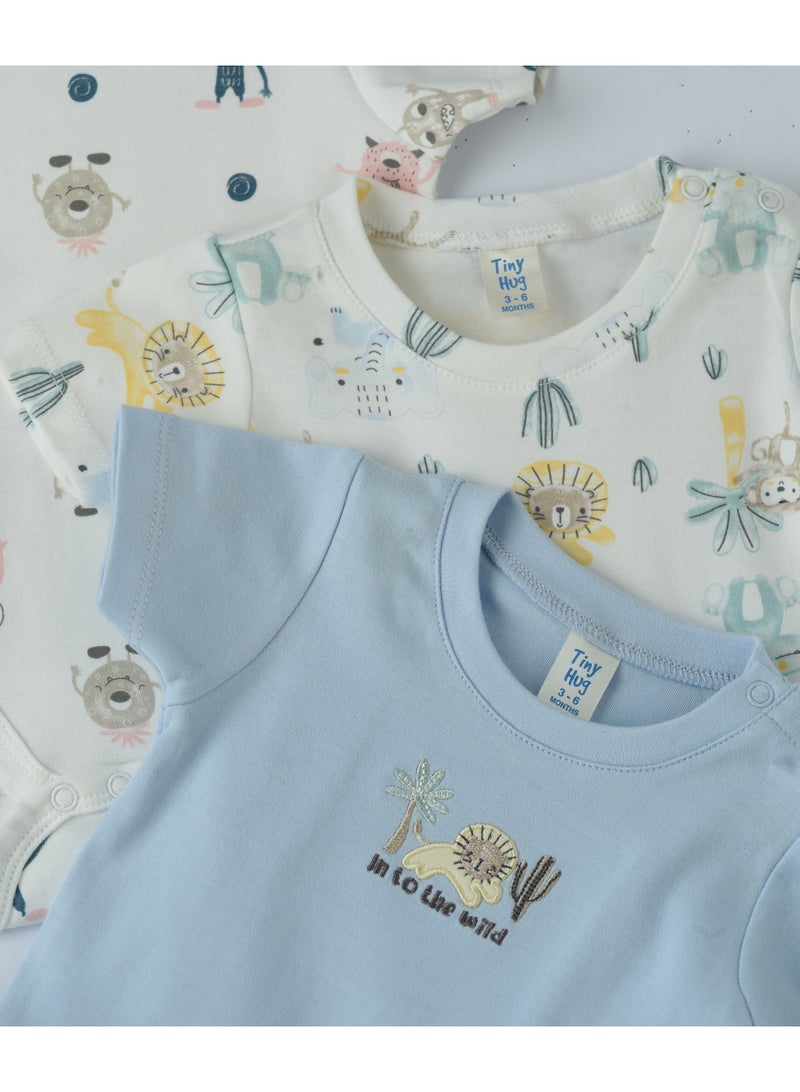 Tiny Hug NEWBORN BOYS BODYSUIT PACK OF 3 - Image 4