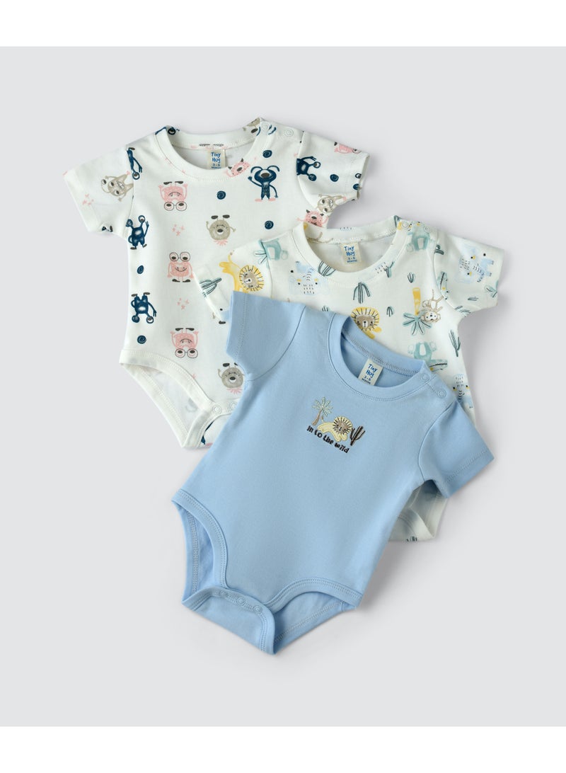 Tiny Hug NEWBORN BOYS BODYSUIT PACK OF 3 - Image 2