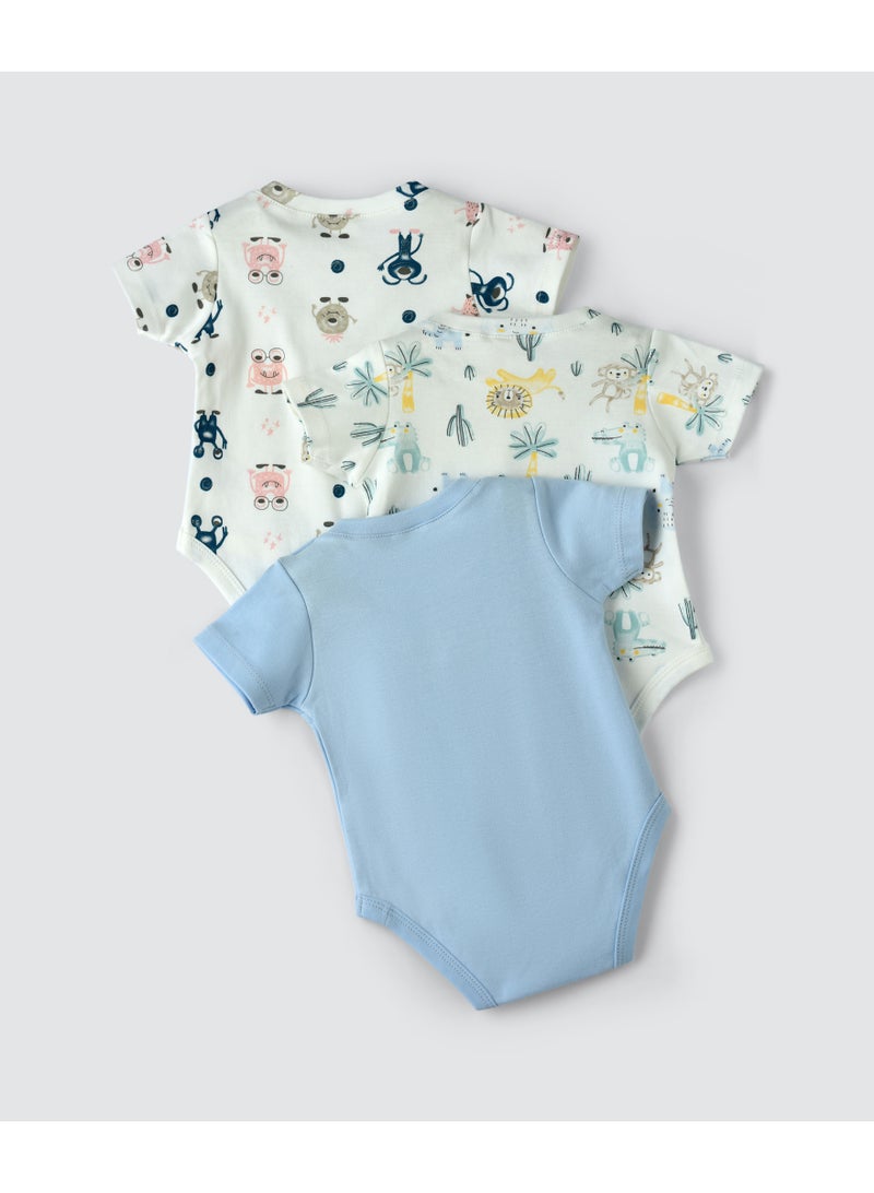 Tiny Hug NEWBORN BOYS BODYSUIT PACK OF 3 - Image 3