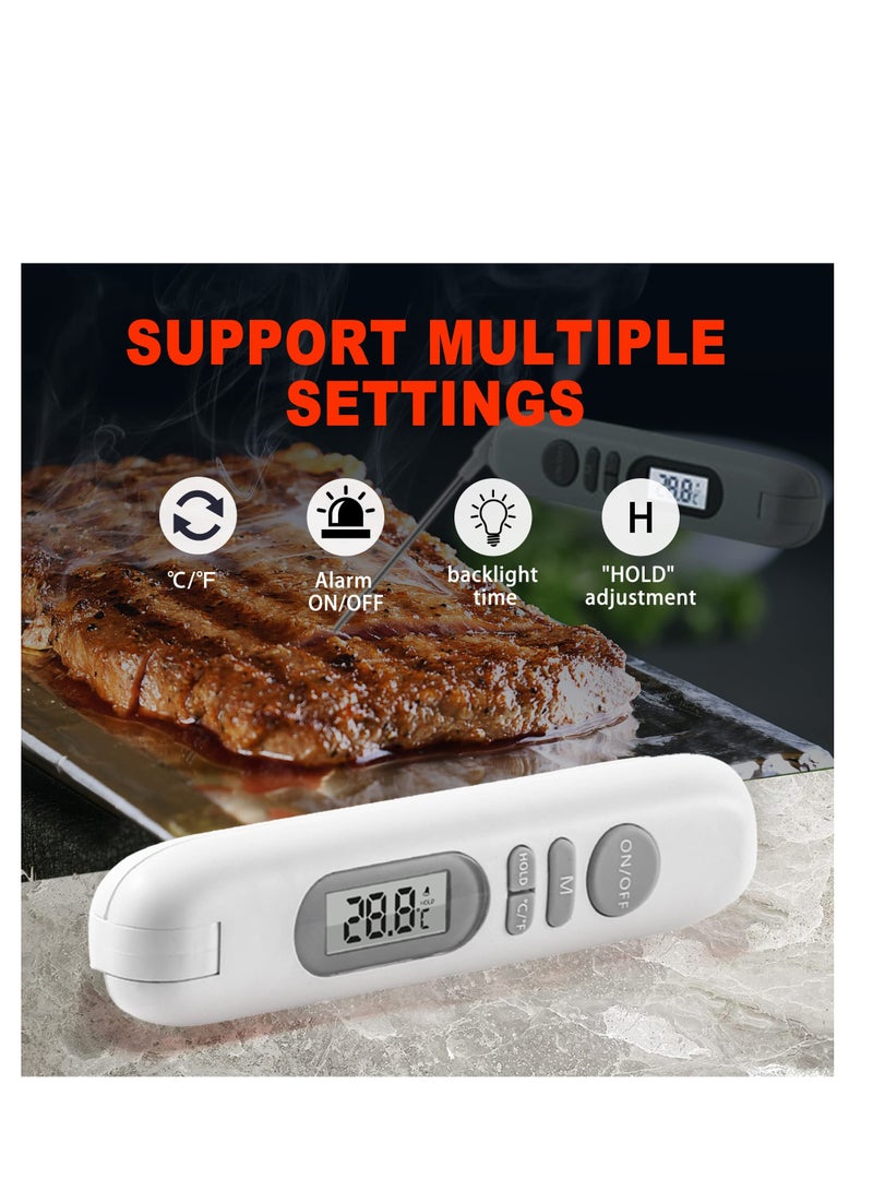SYOSI Rechargeable Thermometer for Cooking, Kitchen,Cooking,Sugar, Baking, Milk, Tea, Food Thermometer Digital，Hot Liquid Thermometer, Chef Thermometer for BBQ, Meat, Liquid, Baking, Bread - Image 3