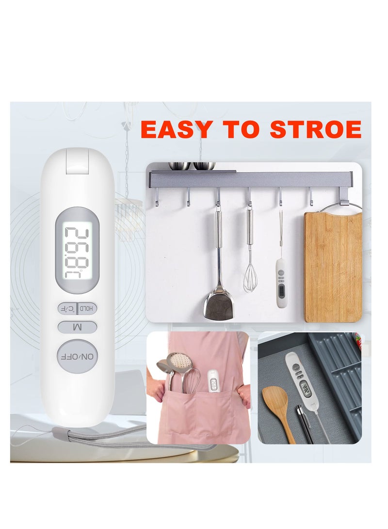 SYOSI Rechargeable Thermometer for Cooking, Kitchen,Cooking,Sugar, Baking, Milk, Tea, Food Thermometer Digital，Hot Liquid Thermometer, Chef Thermometer for BBQ, Meat, Liquid, Baking, Bread - Image 2