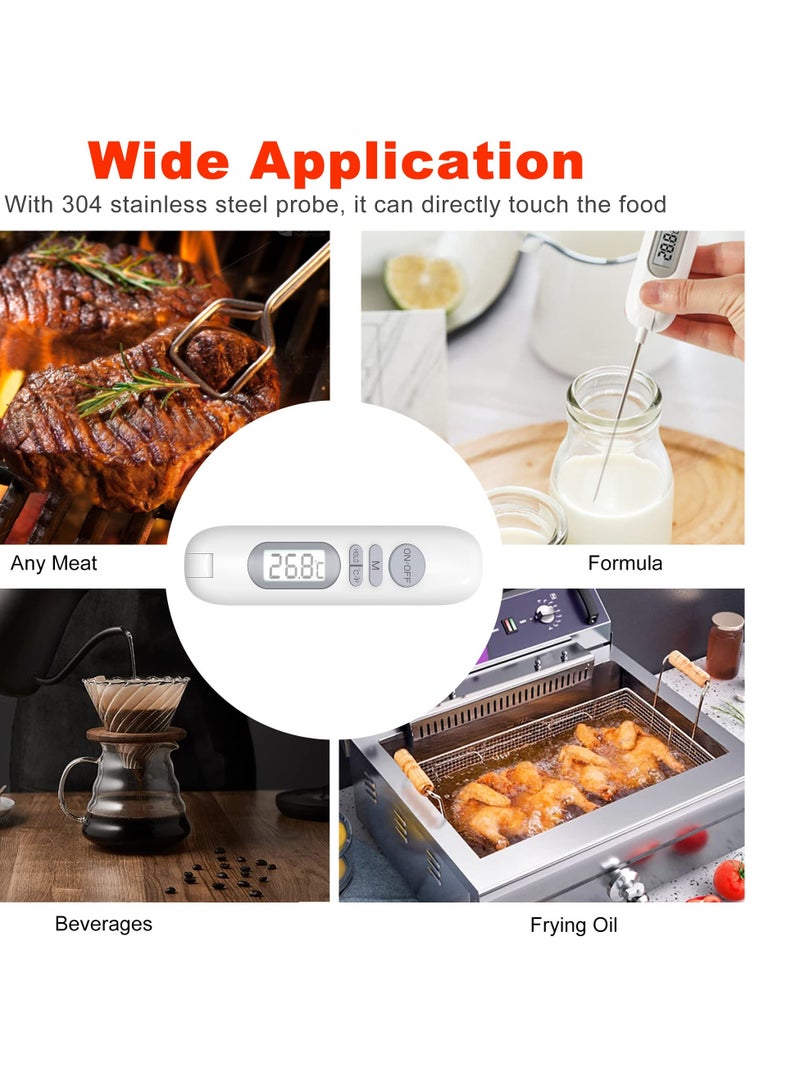 SYOSI Rechargeable Thermometer for Cooking, Kitchen,Cooking,Sugar, Baking, Milk, Tea, Food Thermometer Digital，Hot Liquid Thermometer, Chef Thermometer for BBQ, Meat, Liquid, Baking, Bread - Image 4