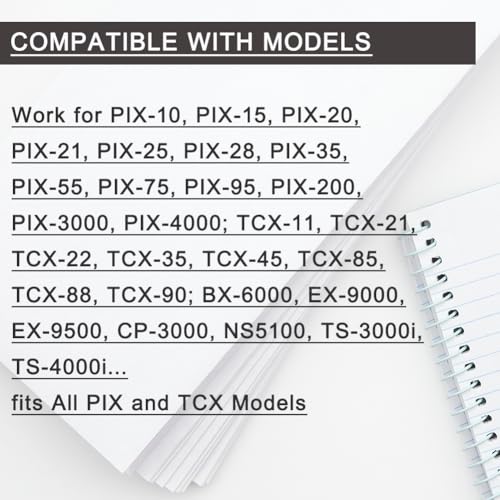 BOEDCN (6 Pack) Compatible Ribbon PIX and TCX Time Clock Ribbon Replacement for Amano PIX10/15/20/21/25/35/28/55/75/95/200/3000/4000,TCX-11/21/22/35/45/85/88/90 fits PIX and TCX All Models, Black - Image 3