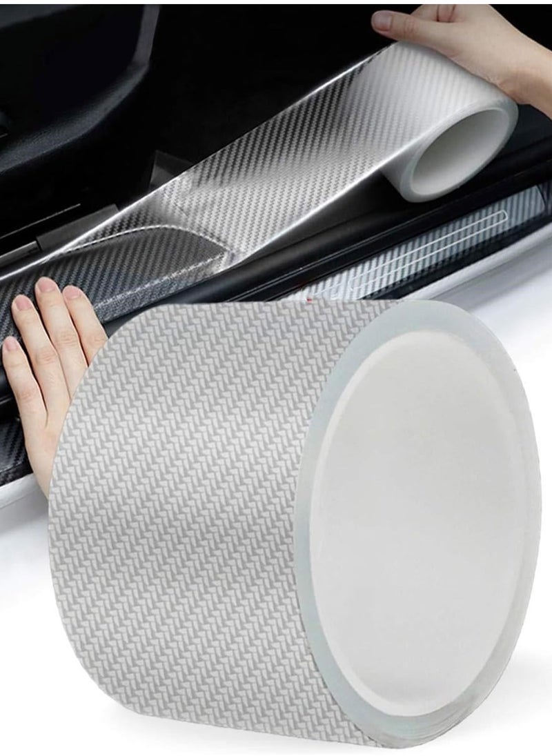 Bukela Carbon Fiber Car Sticker Door Edge Transparent Film Anti Scratch Auto Door Sill Protector for Bumper Trunk Household(5cm X 10m)  - Image 1