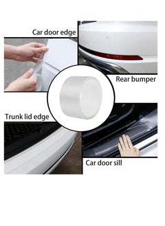 Bukela Carbon Fiber Car Sticker Door Edge Transparent Film Anti Scratch Auto Door Sill Protector for Bumper Trunk Household(5cm X 10m)  - Image 2