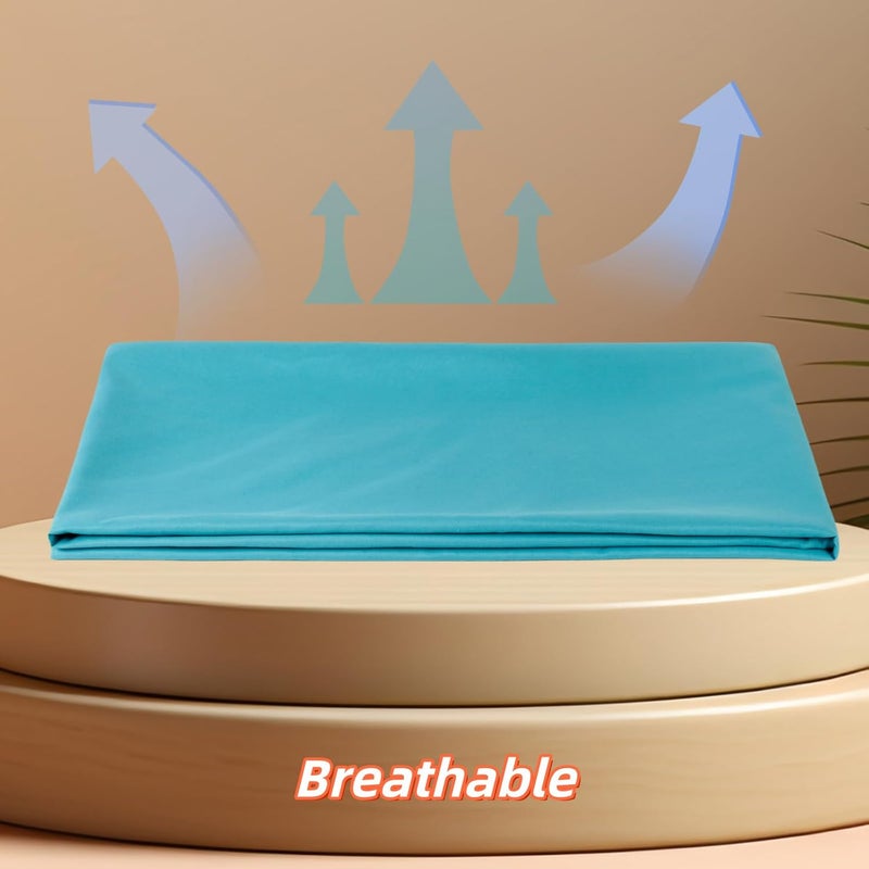 UhobeCap غطاء بطانية مرجح، 60 * 80، أخضر، غطاء لحاف مع 8 أربطة - Image 4