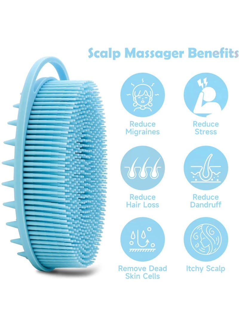Veluora Silicone Body Scrubber & Shampoo Brush, 2-in-1 Exfoliating Shower Loofah and Scalp Massager, Soft Hygienic Silicone Bath Brush for Body, Hair & Pets, Deep Cleansing for Women & Men Assorted 1PC - Image 5