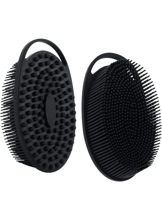 Veluora Silicone Body Scrubber & Shampoo Brush, 2-in-1 Exfoliating Shower Loofah and Scalp Massager, Soft Hygienic Silicone Bath Brush for Body, Hair & Pets, Deep Cleansing for Women & Men Assorted 1PC - Image 3