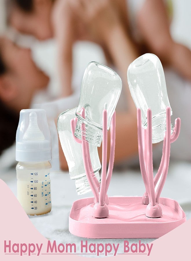 Bembika Baby Drying Rack, Baby Drying Rack for Bottles, Baby Drying Stand for Babies, Baby Bottle Drying Rack Storage (Pink Color) - Image 5
