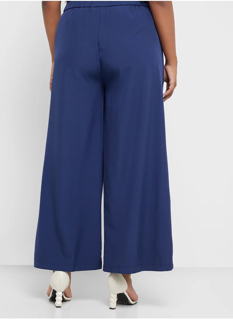 Ella Plus High Waisted Wide Leg Pants