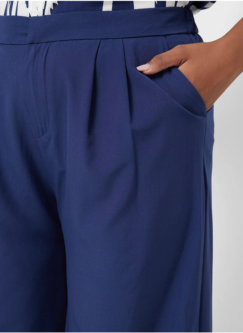 Ella Plus High Waisted Wide Leg Pants