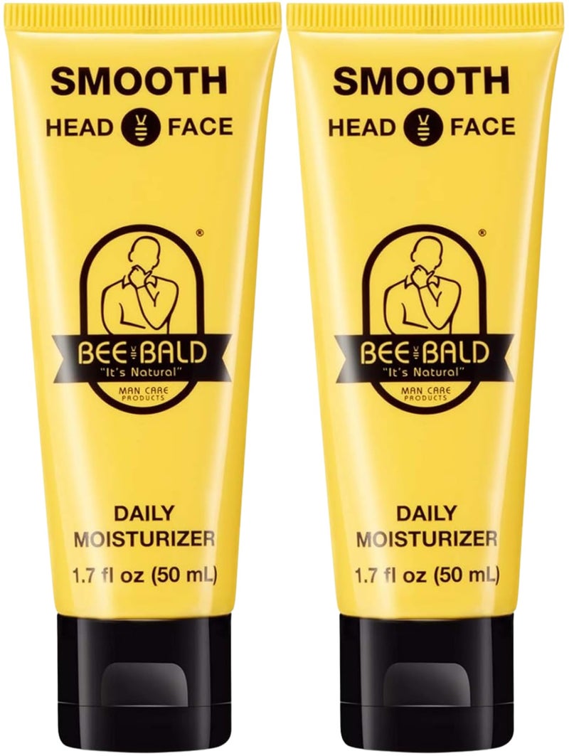 Bee Bald SMOOTH Daily Moisturizer Hydrates & Tones Away Fine Lines, Wrinkles and Dry Patches; Helps Control Oil & Shine to Feel Cool, Fresh and Comfortable, 1.7 Fl Oz (Pack of 2) - Image 1