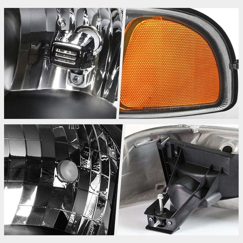 PM PERFORMOTOR Black Housing Amber Corner Headlights for GMC Sierra and Yukon - Image 3