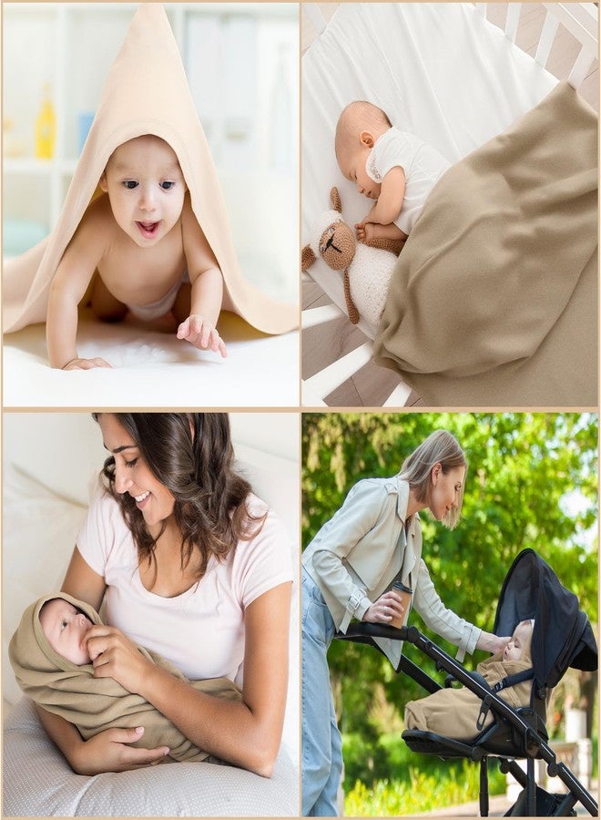 Breling 2 Pcs Cotton Hooded Baby Towels 32 x 32 Inch Newborn Bath Towel for Baby Girl Infant Toddler Soft Absorbent Unisex Registry Gift(Classic Style) - Image 4