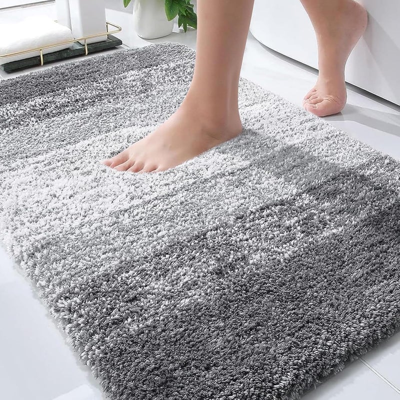 OLANLY Bathroom Rug 30x20, Extra Soft Absorbent Microfiber Bath Mat, Non-Slip Quick-Dry Rubber Backing, Machine Washable Plush Rug for Bathroom, Tub, Shower, Home Decor - Image 1