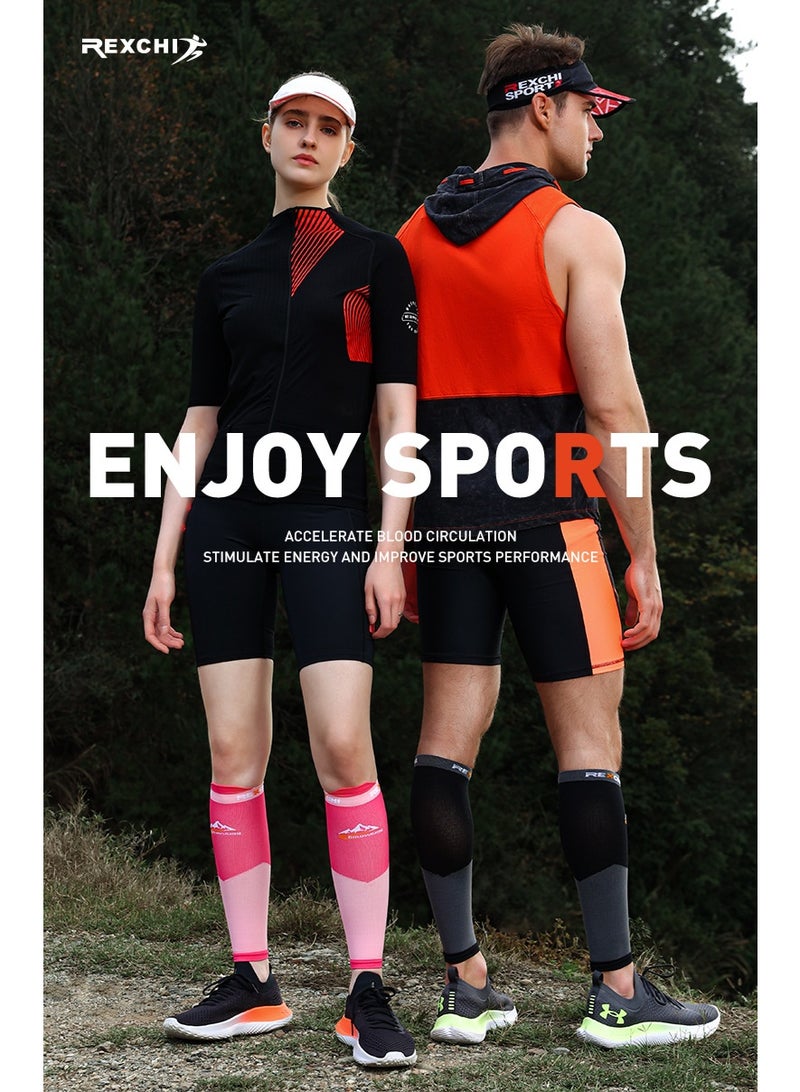 REXCHI Calf Compression Sleeves for Men and Women - Leg Compression Sleeves - Calf Support, Cycling Leg Warmers, Marathon Football Runners Muscle Compression Calf Compression Knee Socks (Size S) - Image 3