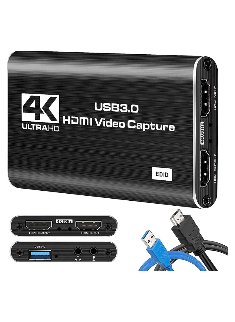 VKL - Capture Card 4K Video USB 3.0 1080P 60fps HDMI Audio Device  Portable Converter Game Adapter for Gaming Streaming - Image 1