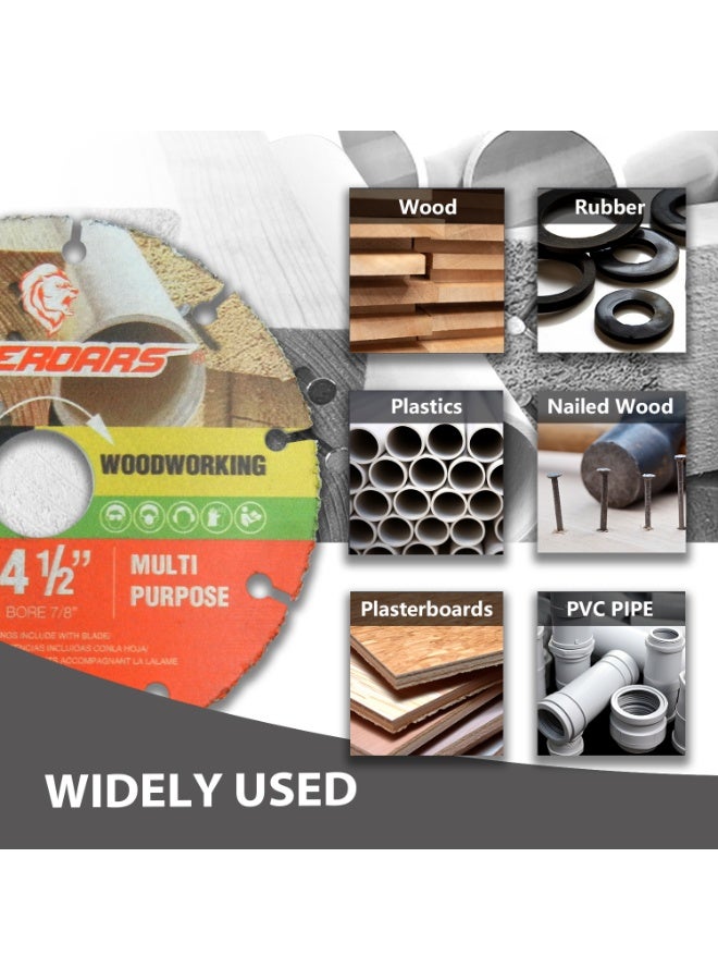 NINEROARS 4 Pieces 4.5 inch Vacuum Brazed Diamond Saw Blades  Set for Angle Grinder cutting Wood, PVC, Tile, Ceramic,Steel, Metal, Glass,Concrete,Marble - Image 3